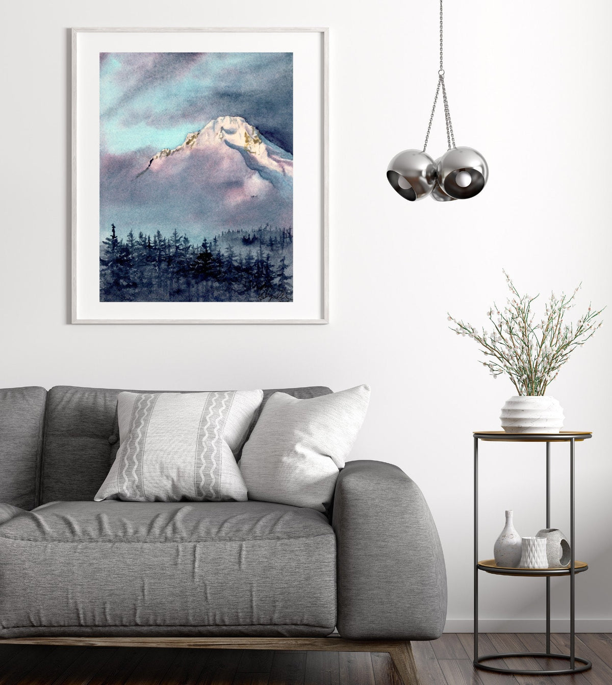 Mt. Hood Fine Art Watercolor Print by Ashley Nelson