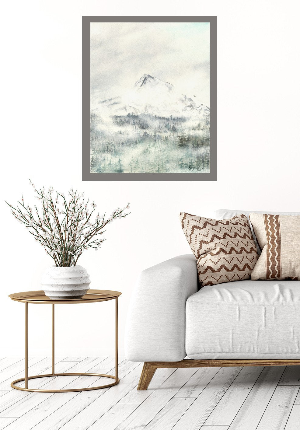Mt. Hood Fine Art Watercolor Print by Ashley Nelson