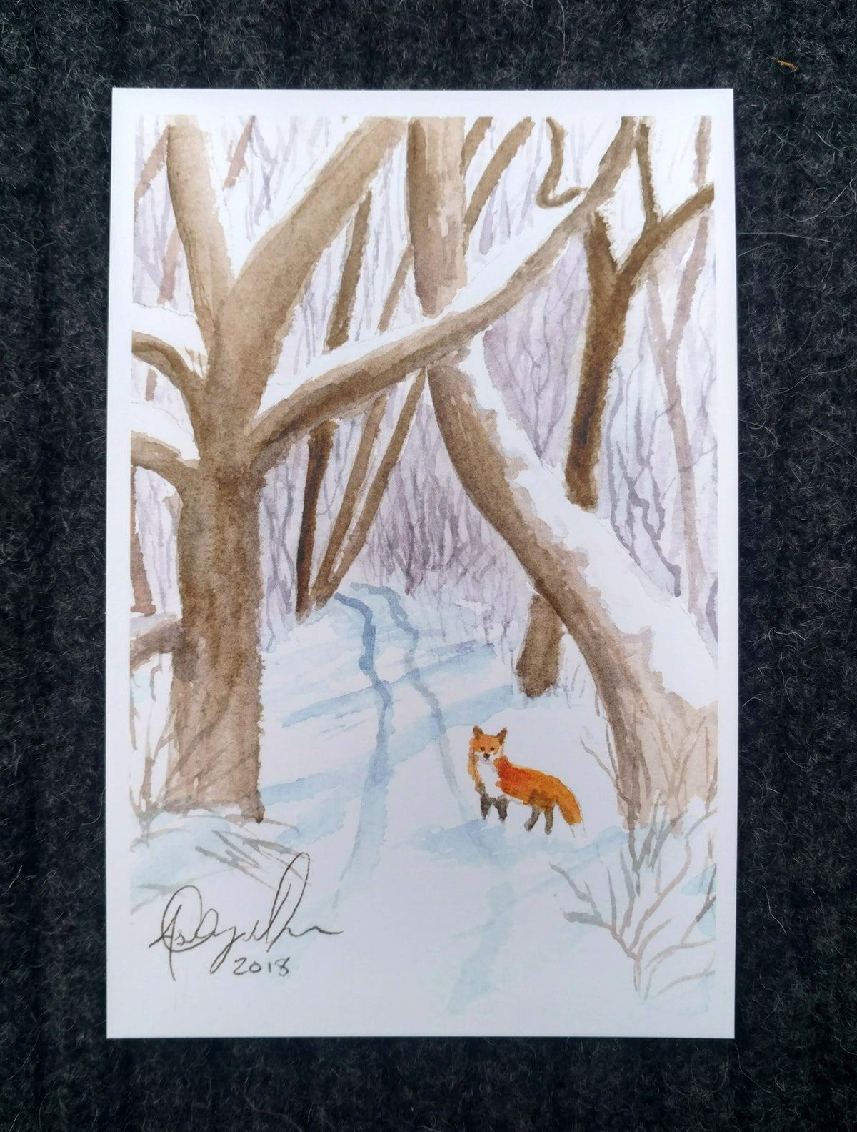 Winter Animals Postcard Pack, fine art Postcards by Ashley Nelson