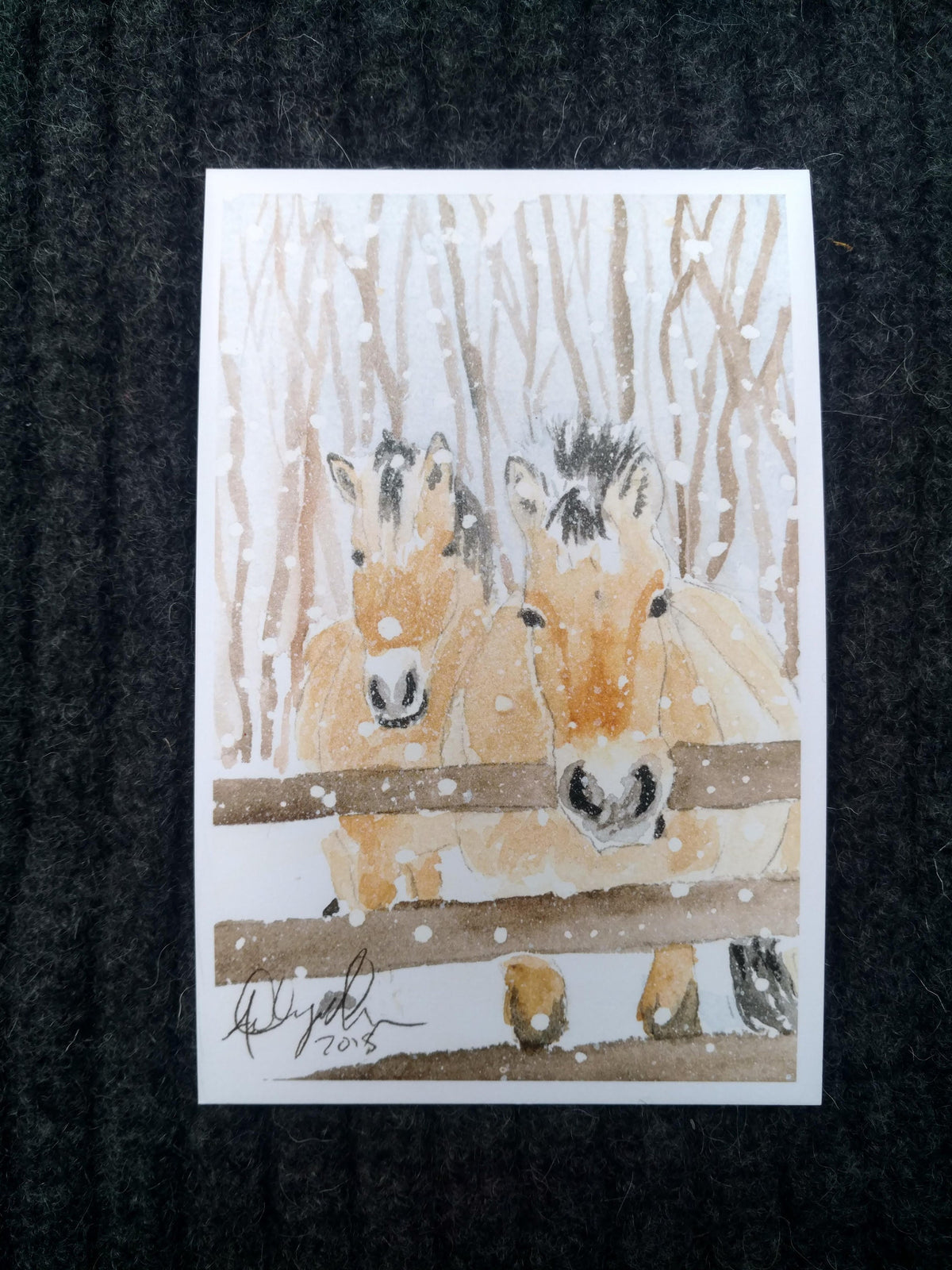 Winter Animals Postcard Pack, fine art Postcards by Ashley Nelson