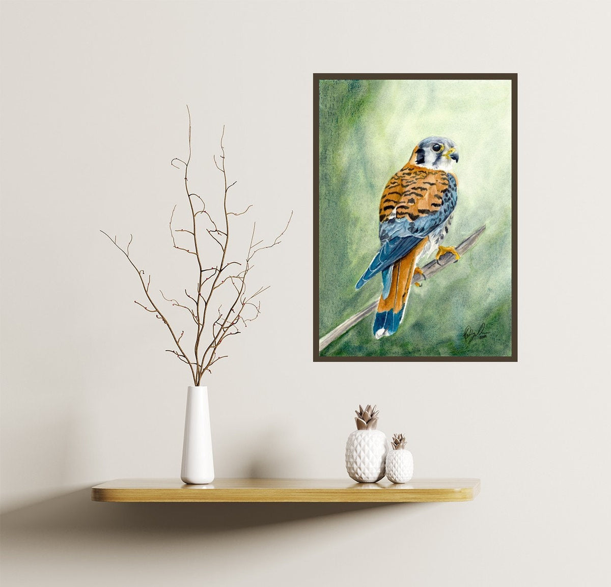 Kestrel Watercolor, Fine Art Watercolor Print by Ashley Nelson