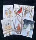 Winter Animals Postcard Pack, fine art Postcards by Ashley Nelson