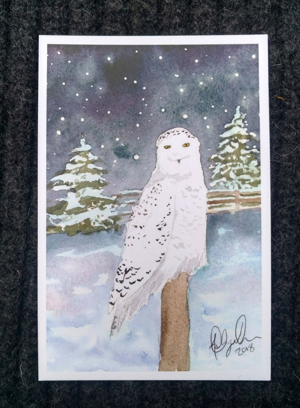 Winter Animals Postcard Pack, fine art Postcards by Ashley Nelson