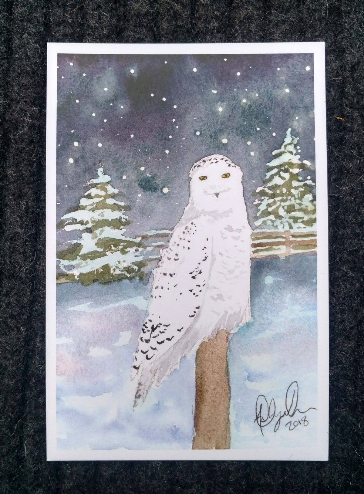 Winter Animals Postcard Pack, fine art Postcards by Ashley Nelson
