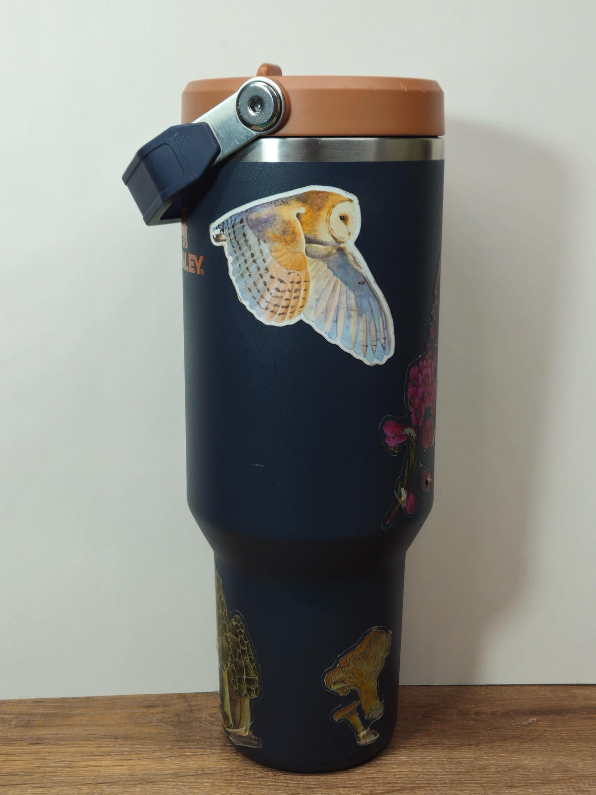 Flying Barn Owl Vinyl Sticker by Ashley Nelson
