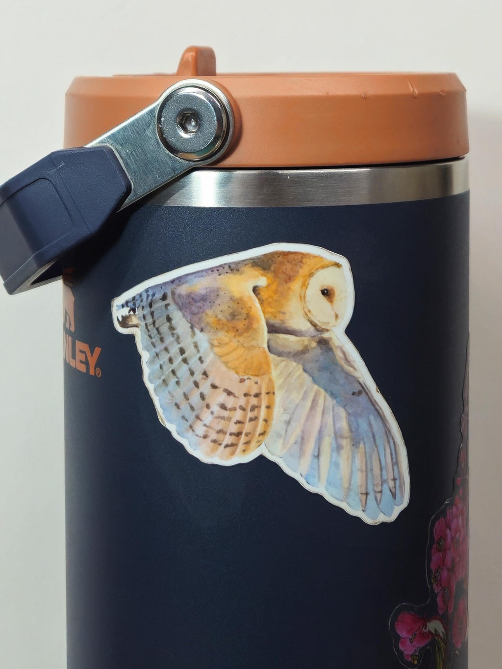 Flying Barn Owl Vinyl Sticker by Ashley Nelson