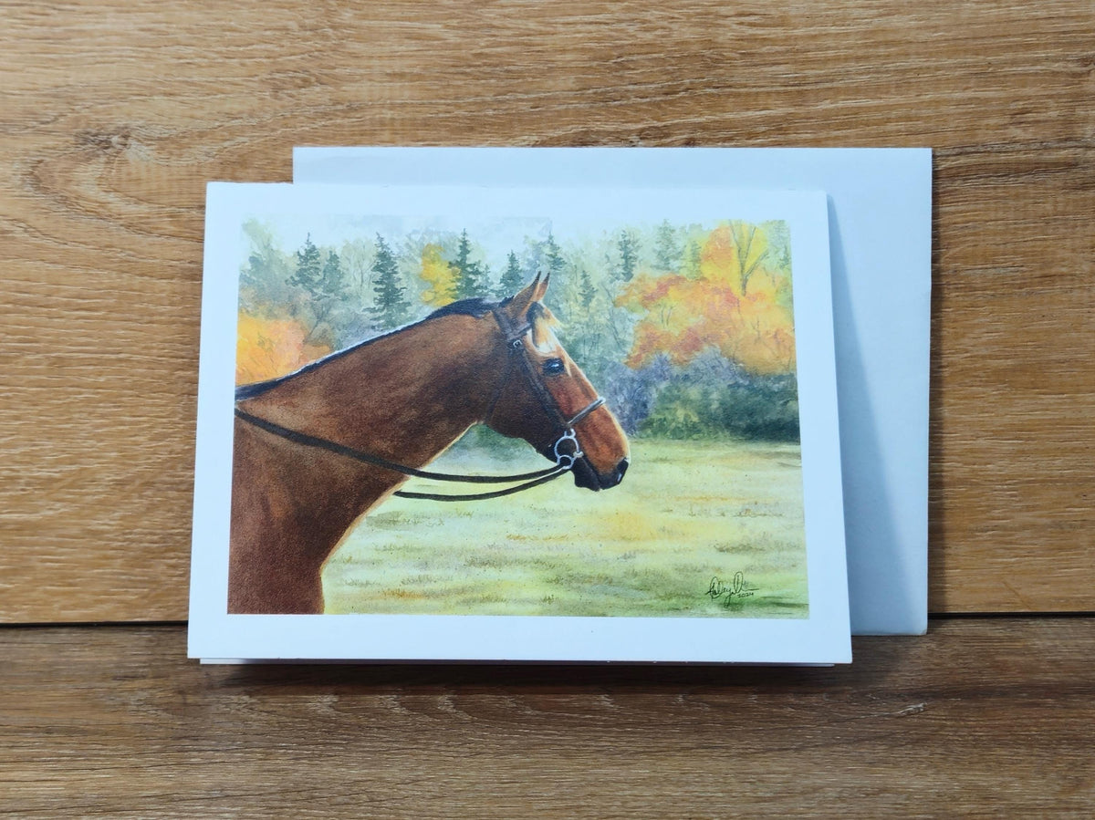 Bay Horse Greeting Card