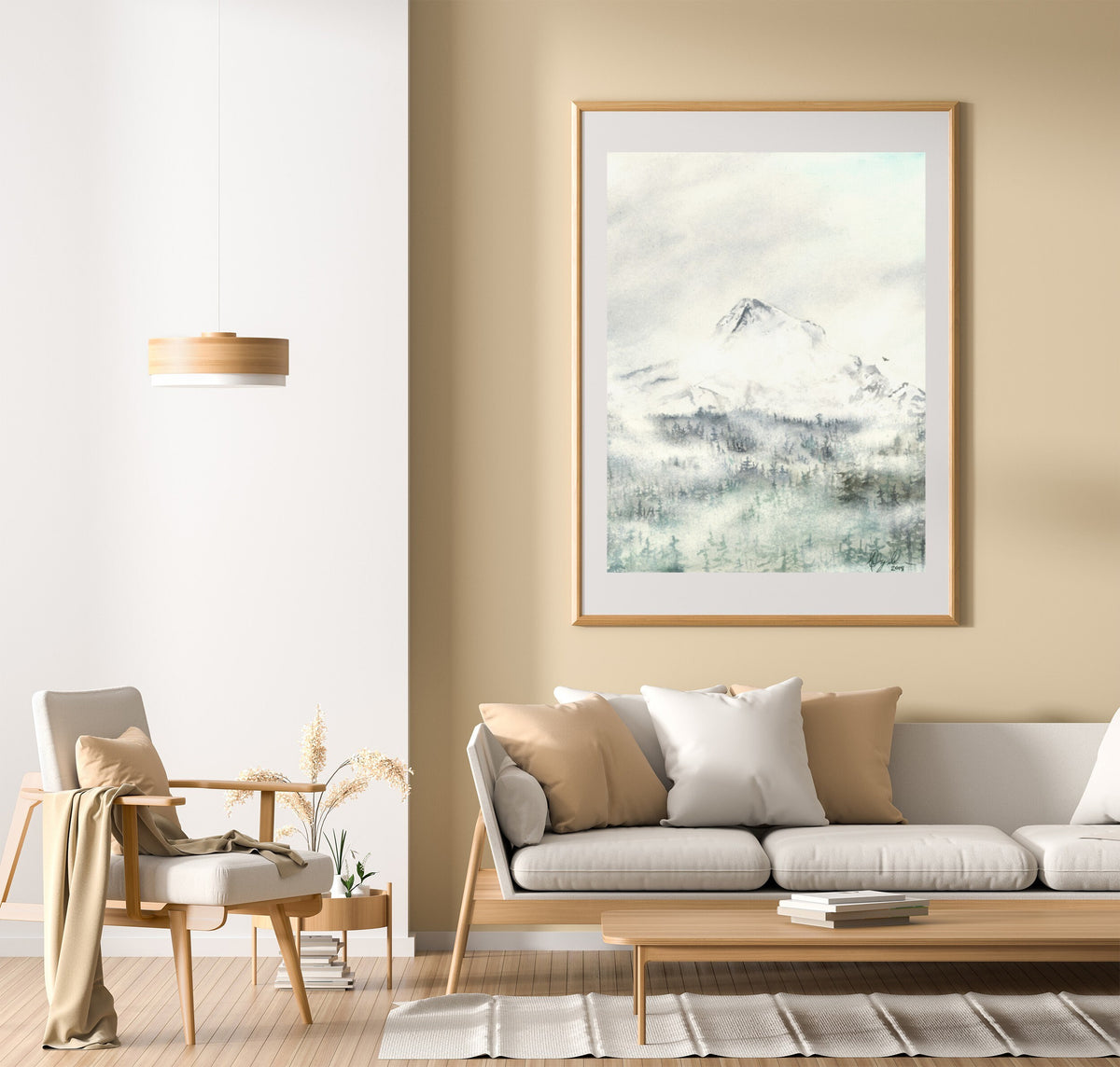 Mt. Hood Fine Art Watercolor Print by Ashley Nelson