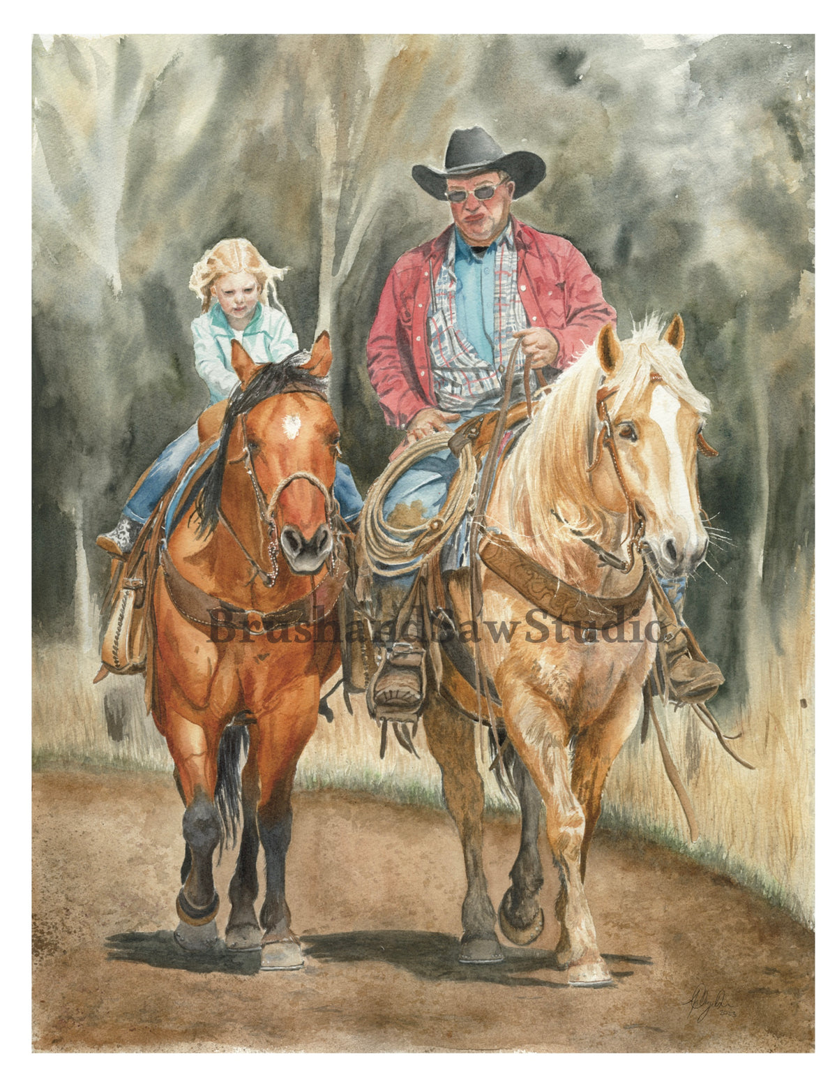 Lessons with Grandpa Fine Art Print