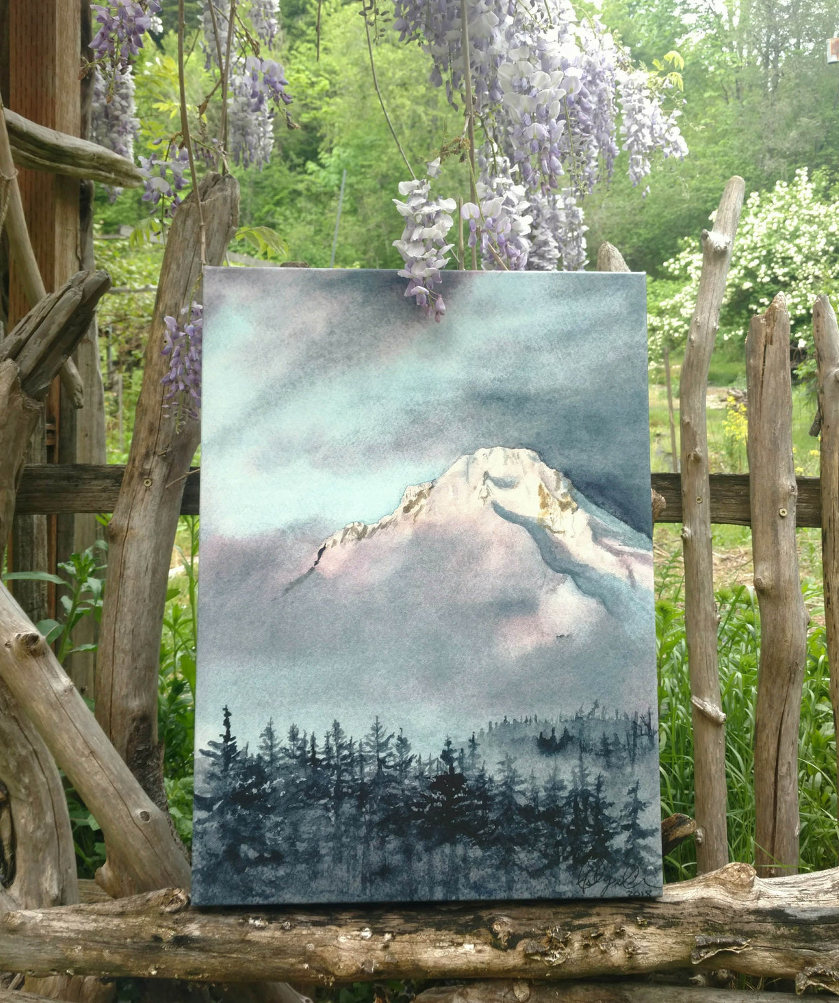 Mt. Hood Fine Art Watercolor Print by Ashley Nelson