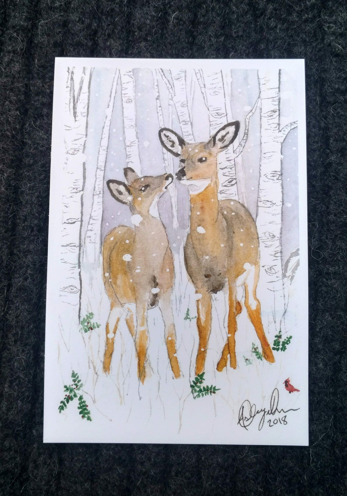 Winter Animals Postcard Pack, fine art Postcards by Ashley Nelson
