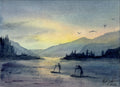 Columbia River Gorge Paddlers Fine Art Print by Ashley Nelson