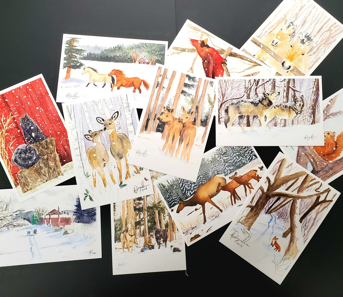 Snowy Animals Postcard Pack