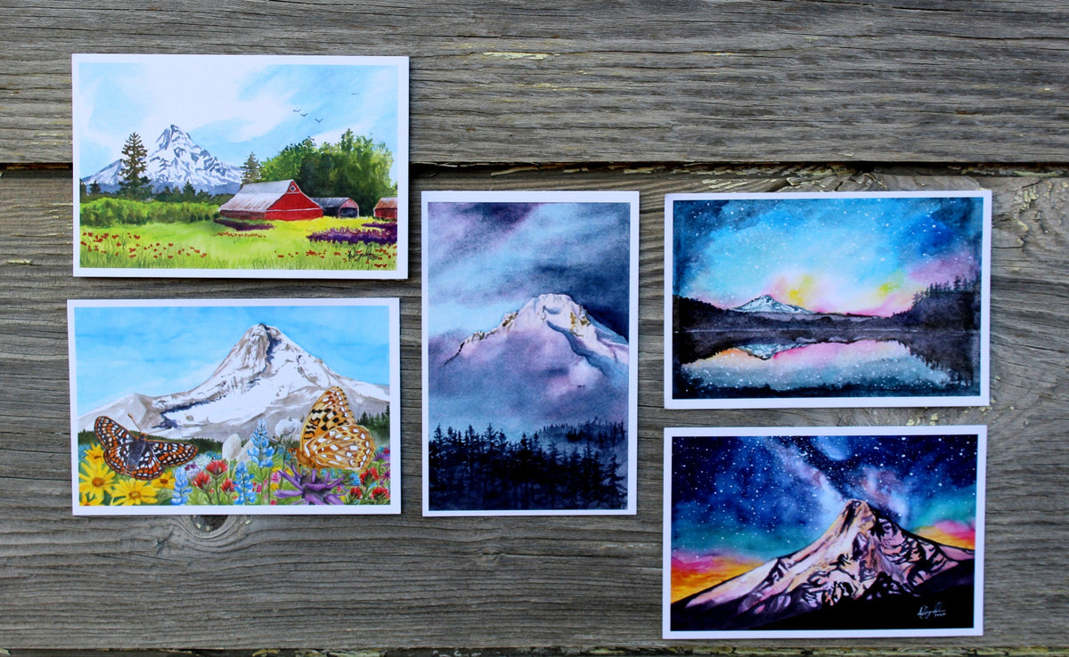 Mt Hood Postcard Pack, Fine Art Postcards by Ashley Nelson